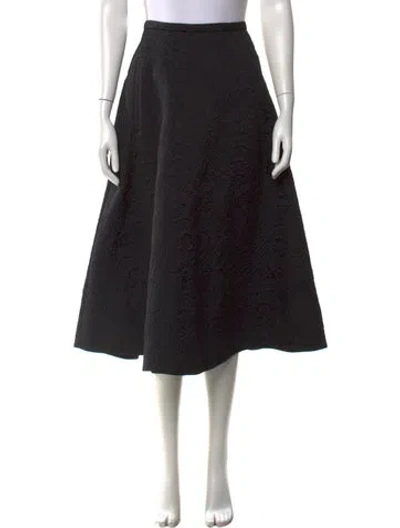 Pre-owned Tibi Patterned Midi Length Skirt In Black