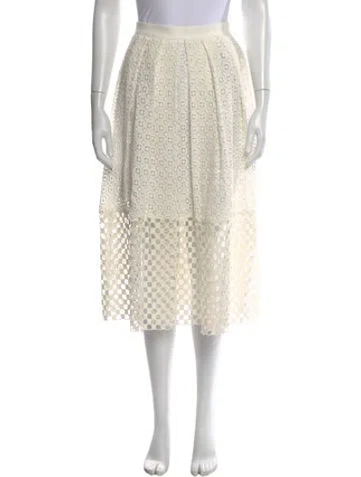 Pre-owned Tibi Patterned Midi Length Skirt In Neutral