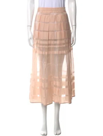 Pre-owned Tibi Patterned Midi Length Skirt In Pink