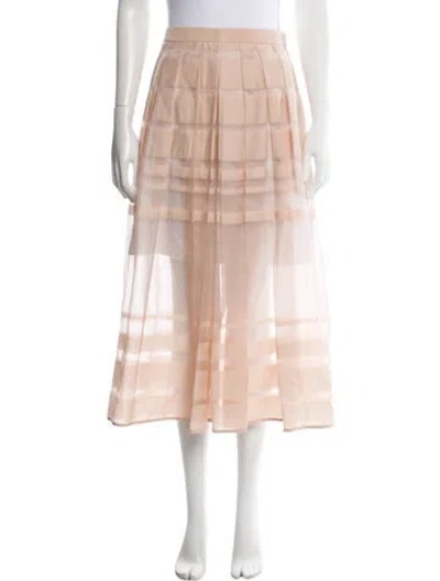 Pre-owned Tibi Patterned Midi Length Skirt In Pink