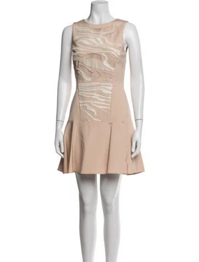 Pre-owned Tibi Patterned Mini Dress In Clear/neutrals