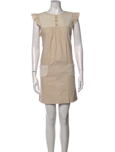 Pre-owned Tibi Patterned Mini Dress In Pink