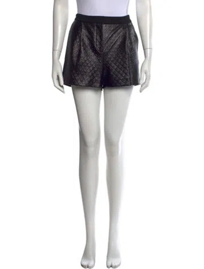 Pre-owned Tibi Patterned Mini Shorts In Black