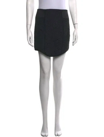 Pre-owned Tibi Patterned Mini Skirt In Black