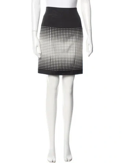 Pre-owned Tibi Patterned Mini Skirt In Black