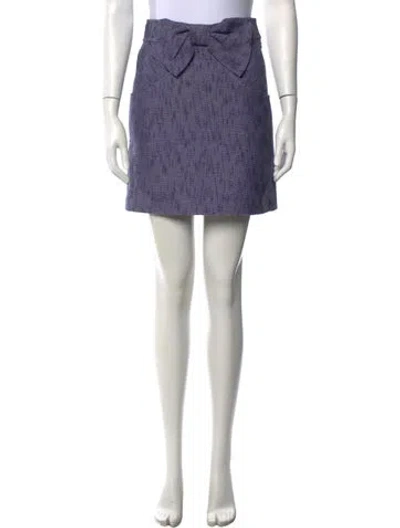 Pre-owned Tibi Patterned Mini Skirt In Purple