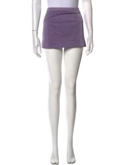 Pre-owned Tibi Patterned Mini Skirt In Purple