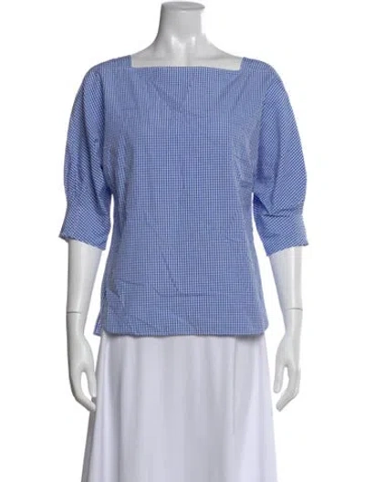 Pre-owned Tibi Patterned Square Neckline Top In Multi