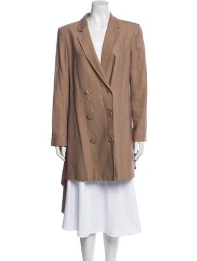 Pre-owned Tibi Peacoat In Brown