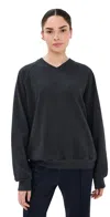 Tibi Perfect T Vintage Sweatshirt Charcoal Grey In Gray