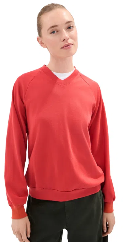 Tibi Perfect T Vintage Sweatshirt Red