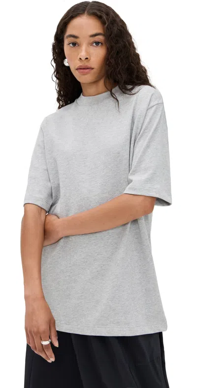 Tibi Perfect Unisex Tee Heather Grey In Gray