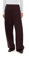 Tibi Petite Active Knit Winslow Pants Brown In Burgundy