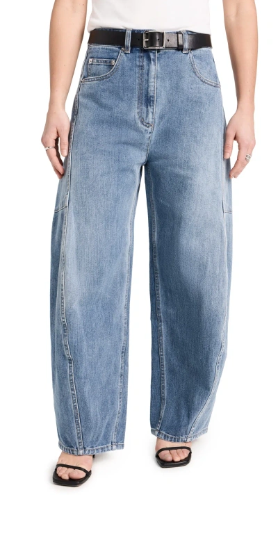 Tibi Petite Classic Wash Denim Sid Jeans Classic Blue