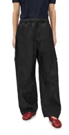 Tibi Petite Crispy Nylon Winslow Pants Black In Black