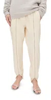 Tibi Petite Nylon Zipper Joggers Ivory In Ivory