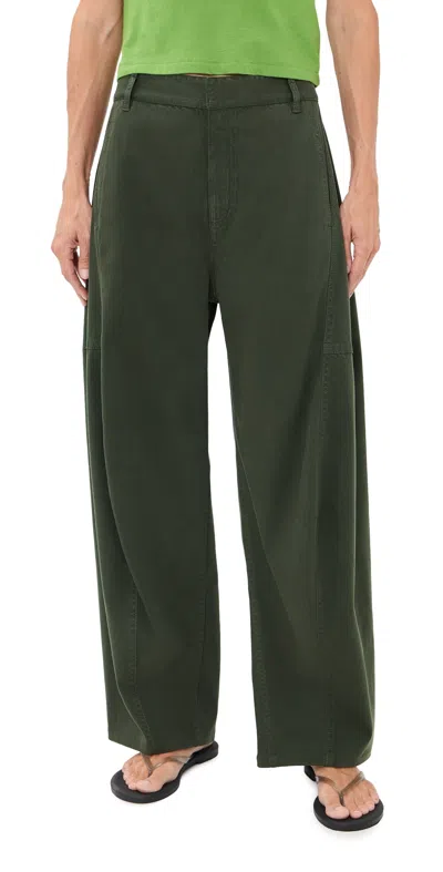 Tibi Petite Sid Reactive Garment Dyed Stretch Pants Army Green