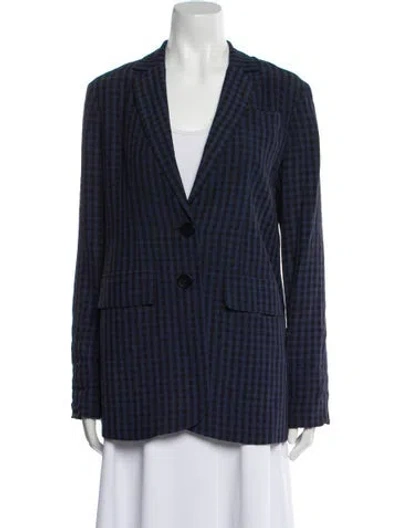 Pre-owned Tibi Plaid Print Blazer In Multi
