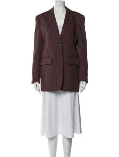 Pre-owned Tibi Plaid Print Blazer In Multi
