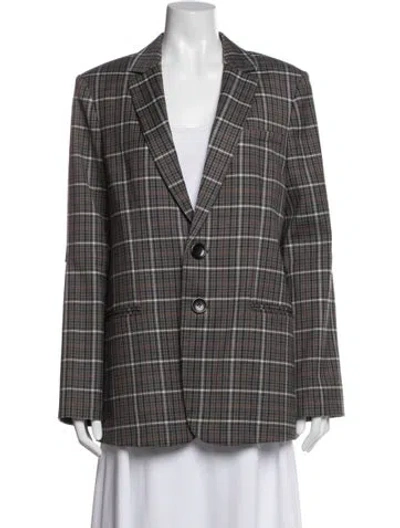 Pre-owned Tibi Plaid Print Blazer In Multi