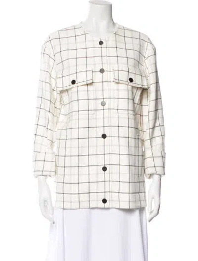 Pre-owned Tibi Plaid Print Bomber Jacket In Multi