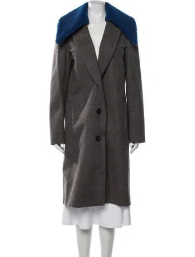 Pre-owned Tibi Plaid Print Coat In Neutrals