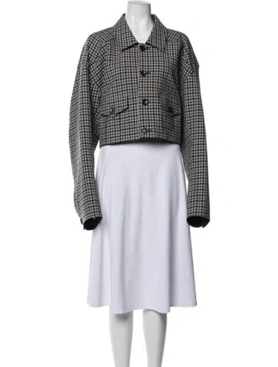 Pre-owned Tibi Plaid Print Jacket In Multi