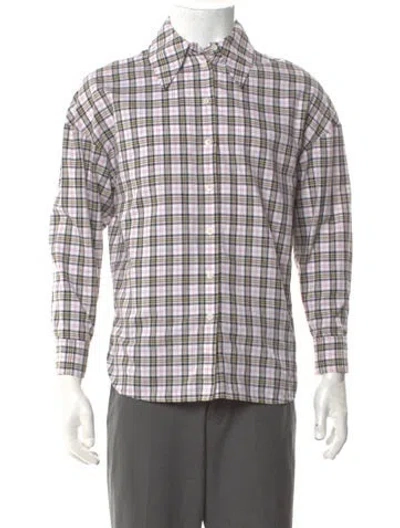 Pre-owned Tibi Plaid Print Long Sleeve Shirt In Multi