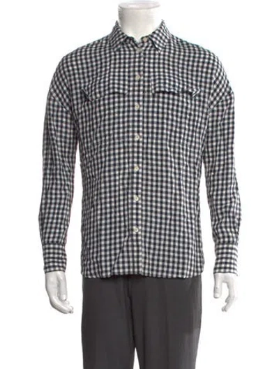 Pre-owned Tibi Plaid Print Long Sleeve Shirt In Multi