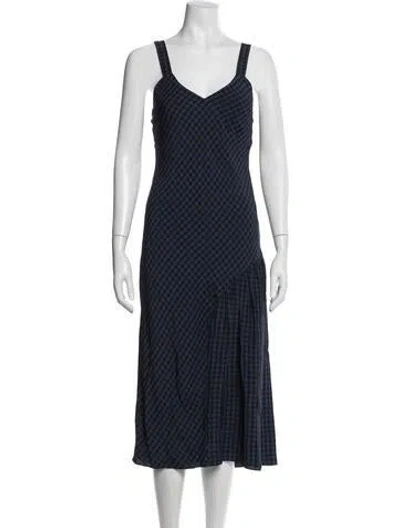 Pre-owned Tibi Plaid Print Midi Length Dress In Multi