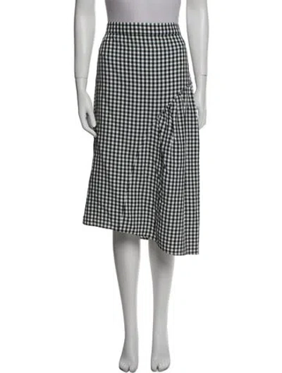 Pre-owned Tibi Plaid Print Midi Length Skirt In Multi