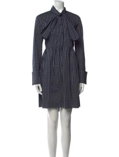 Pre-owned Tibi Plaid Print Mini Dress In Multi