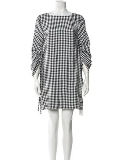 Pre-owned Tibi Plaid Print Mini Dress In Multi