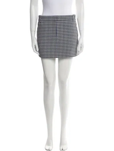 Pre-owned Tibi Plaid Print Mini Skirt W/ Tags In Black