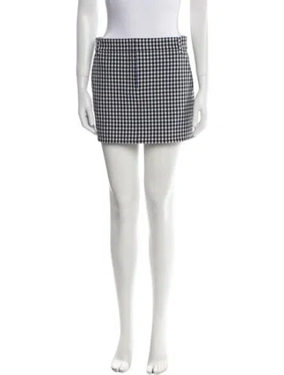 Pre-owned Tibi Plaid Print Mini Skirt W/ Tags In Black