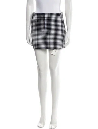 Pre-owned Tibi Plaid Print Mini Skirt W/ Tags In Black