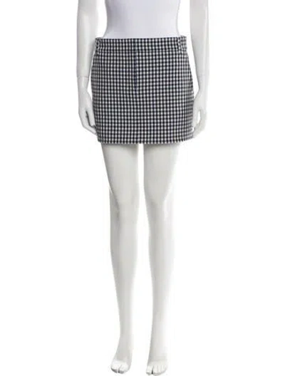 Pre-owned Tibi Plaid Print Mini Skirt W/ Tags In Black