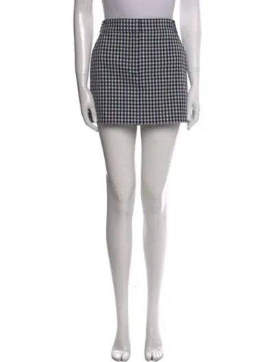 Pre-owned Tibi Plaid Print Mini Skirt W/ Tags In Black