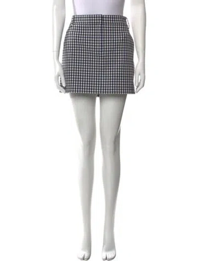 Pre-owned Tibi Plaid Print Mini Skirt W/ Tags In Black