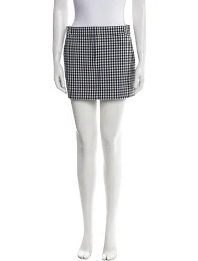 Pre-owned Tibi Plaid Print Mini Skirt W/ Tags In Gray