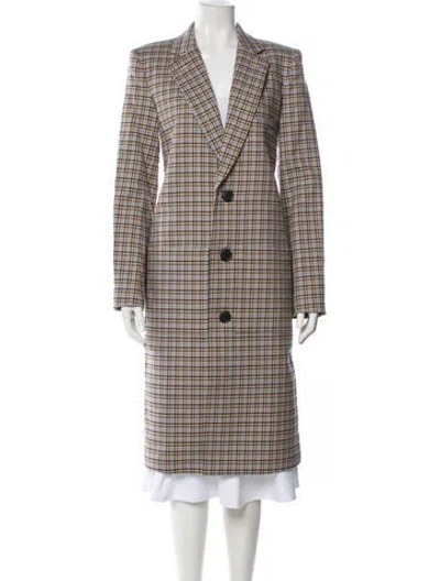 Pre-owned Tibi Plaid Print Peacoat