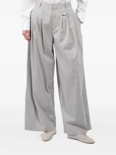Tibi Pleat-front Trousers In Gray