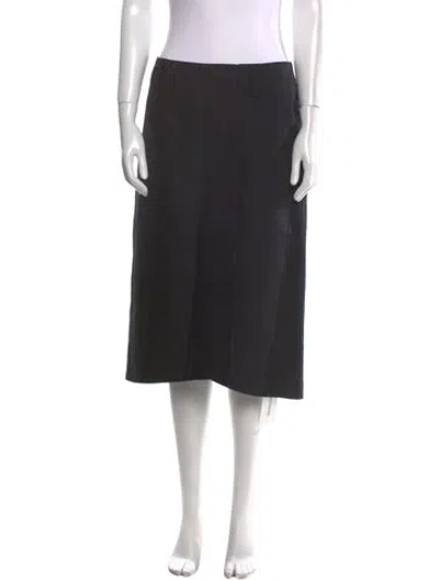 Pre-owned Tibi Pleated Accents Knee-length Skirt In Black