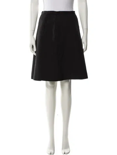 Pre-owned Tibi Pleated Accents Knee-length Skirt In Black