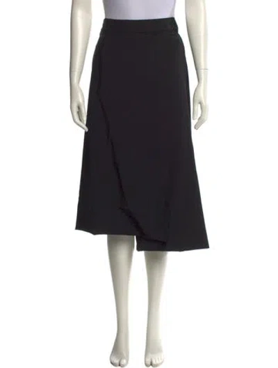 Pre-owned Tibi Pleated Accents Knee-length Skirt In Black