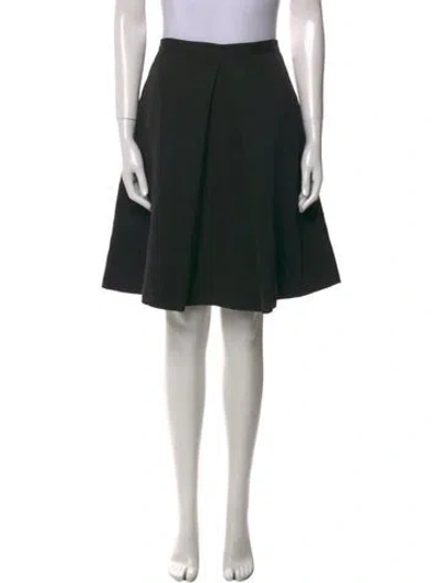 Pre-owned Tibi Pleated Accents Knee-length Skirt In Black