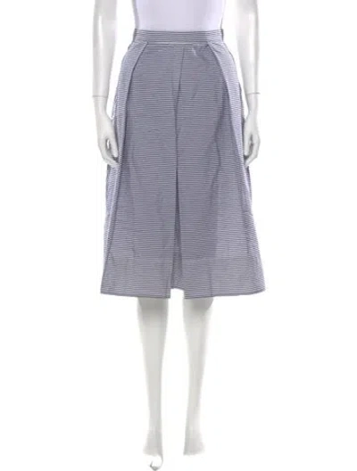 Pre-owned Tibi Pleated Accents Knee-length Skirt In Blue