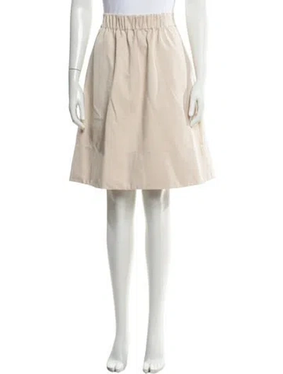 Pre-owned Tibi Pleated Accents Knee-length Skirt In Neutral