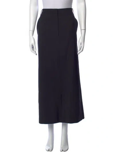 Pre-owned Tibi Pleated Accents Long Skirt In Black