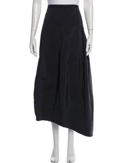 Pre-owned Tibi Pleated Accents Long Skirt In Blue